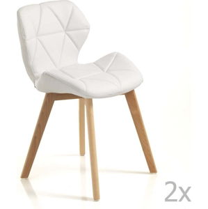 Sada 2 bílých jídelních židlí Tomasucci New Kemi Anna