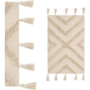 Krémový pratelný bavlněný koberec 50x80 cm – Casa Selección