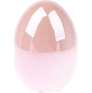 Růžová keramická dekorace Dakls Easter Egg, výška 8 cm