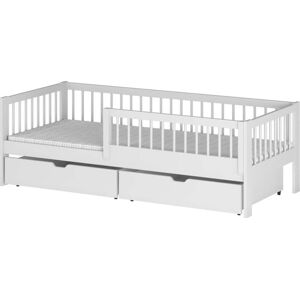Bílá dětská postel s úložným prostorem 80x200 cm Edi - Lano Meble
