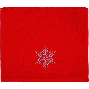 Osuška Christmas Snowflake Red, 30 x 50 cm