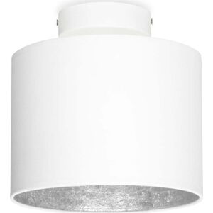 Bílé stropní svítidlo s detailem ve stříbrné barvě Sotto Luce MIKA XS, ø 20 cm