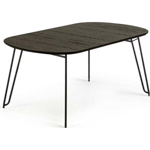 Černý rozkládací jídelní stůl Kave Home Norfort, 140 x 90 cm