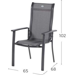Černá zahradní židle Hartman Alice, šířka 69 cm