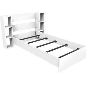 Bílá jednolůžková postel s úložným prostorem 90x190 cm Smart – Kalune Design