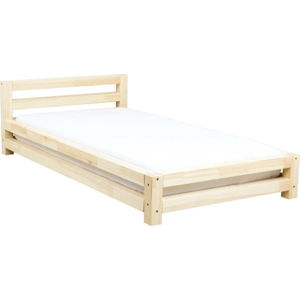 Jednolůžková lakovaná postel z smrkového dřeva Benlemi Single, 120 x 200 cm