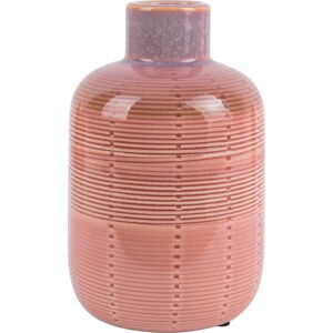 Růžová keramická váza PT LIVING Bottle, výška 18,5 cm
