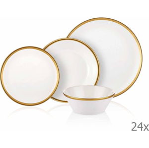 24dílný set porcelánového nádobí Mia Halos Gold