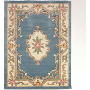 Modrý vlněný koberec Flair Rugs Aubusson, 75 x 150 cm