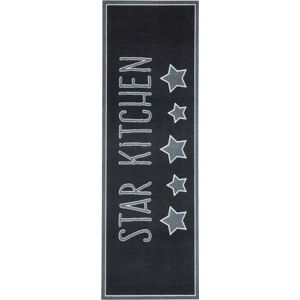 Černý kuchyňský koberec Hanse Home Star, 50 x 150 cm