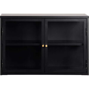 Černá kovová vitrína 90x60 cm Carmel – Unique Furniture