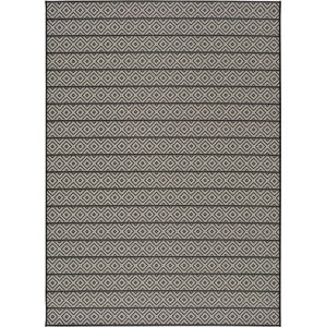 Tmavě šedý venkovní koberec Universal Tokio Stripe, 60 x 110 cm