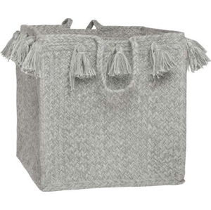 Šedý bavlněný ručně tkaný box Nattiot, ∅ 25 cm