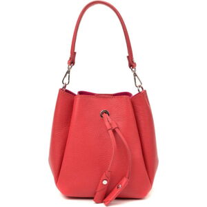 Červená kožená kabelka Luisa Vannini, 20 x 26 cm