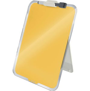 Žlutý skleněný flipchart na stůl Leitz Cosy, 22 x 30 cm
