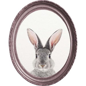 Oválný nástěnný obraz v rámu Really Nice Things Rabbit, 40 x 50 cm