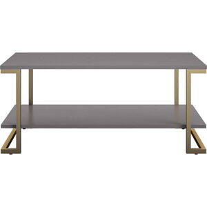 Konferenční stolek v šedo-zlaté barvě CosmoLiving by Cosmopolitan Camila, 105,7 x 45 cm