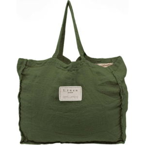 Látková taška Linen Couture Green Moss, šířka 50 cm