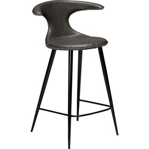 Tmavě šedá barová židle z eko kůže DAN–FORM Denmark Flair