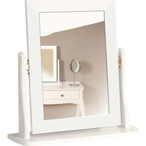 Bílé kosmetické zrcadlo k toaletnímu stolku Steens Baroque