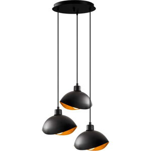 Černé závěsné svítidlo s kovovým stínidlem ø 50 cm Sivani – Opviq lights