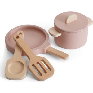 Sada dřevěného dětského nádobí Flexa Toys Pot & Pan