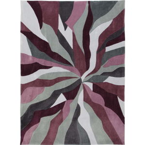 Šedo-fialový koberec Flair Rugs Splinter Purple, 160 x 220 cm