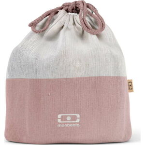 Růžový textilní sáček na svačinový box Monbento Pochette