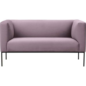 Světle růžová sametová dvoumístná pohovka Windsor & Co Sofas Neptune