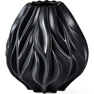 Černá porcelánová váza Morsø Flame, výška 23 cm