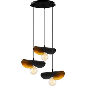 Závěsné svítidlo v černé a zlaté barvě s kovovým stínidlem ø 45 cm Sivani – Opviq lights