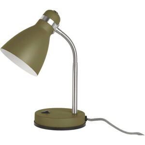 Zelená stolní lampa Leitmotiv Study, výška 30 cm