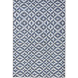 Modrý venkovní koberec NORTHRUGS Karo, 160 x 230 cm