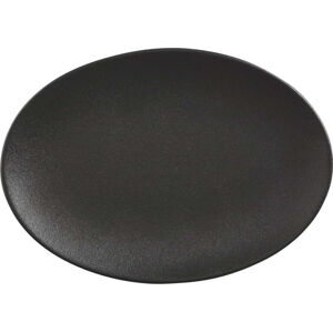 Černý keramický talíř Maxwell & Williams Caviar, 35 x 25 cm