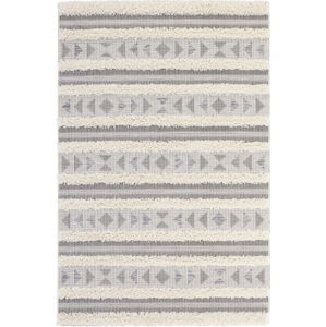 Šedý koberec Mint Rugs Handira Tribal Stripes, 155 x 230 cm