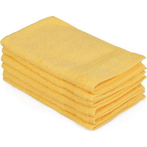Sada 6 žlutých bavlněných ručníků Madame Coco Lento Amarillo, 30 x 50 cm