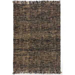 Černý jutový koberec Flair Rugs Idris, 120 x 170 cm