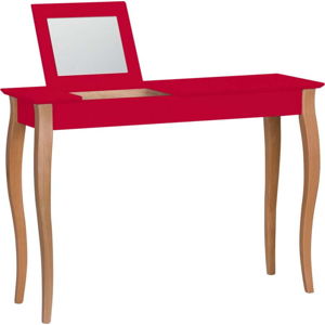 Červený toaletní stolek se zrcadlem Ragaba Lillo, šířka 105 cm