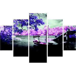 Vícedílný obraz Purple Water, 92 x 56 cm