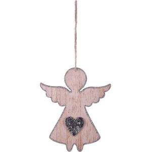 Velká závěsná vánoční dekorace ve tvaru anděla se srdcem Ego dekor