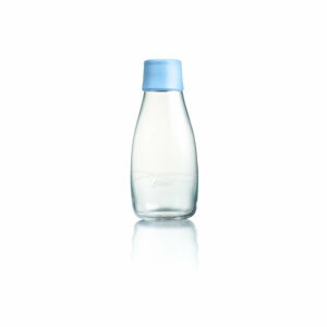 Pastelově modrá skleněná lahev ReTap, 300 ml