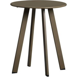 Zelený železný zahradní konferenční stolek WOOD Fer, ø 40 cm