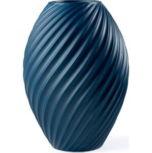 Modrá porcelánová váza Morsø River, výška 26 cm