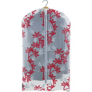 Červenobílý obal na oblek Domopak Living, délka 100 cm