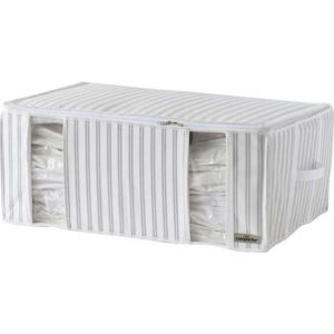 Bílo-šedý vakuový box Compactor Stripes, šířka 50 cm