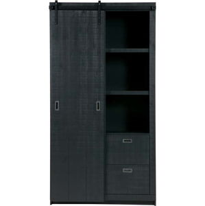 Černá skříň s posuvnými dveřmi vtwonen Slide