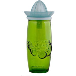 Zelená sklenice s odšťavňovačem z recyklovaného skla Ego Dekor Juice, 0,55 l