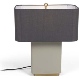 Stolní lampa s kovovým stínidlem v šedo-zlaté barvě (výška 45 cm) Clelia – Kave Home