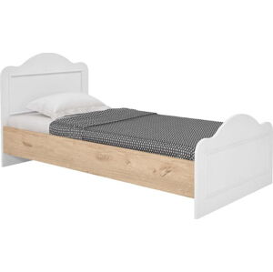 Jednolůžková postel v bílo-přírodní barvě 90x190 cm Alessa – Kalune Design