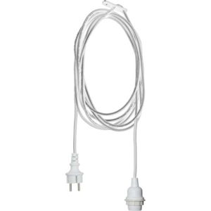 Bílý kabel s koncovkou pro žárovku Best Season Cord Ute, délka 2,5 m